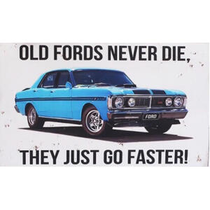 Ford Falcon GTHO Embossed Tin Sign - 30 x 40 cm
