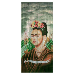  Frida Bamboo Curtain | Hand Painted in Vietnam | Door Hanging