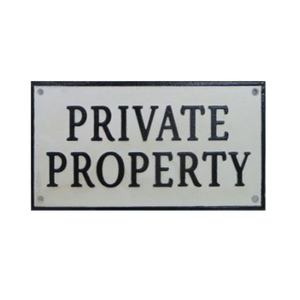 Private Property Sign | Cast Iron | Rectangular 