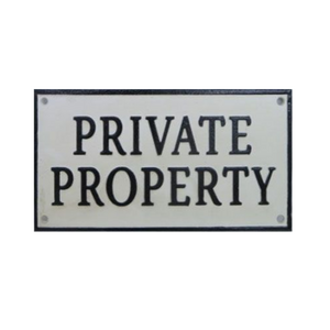 Private Property Sign - Cast Iron