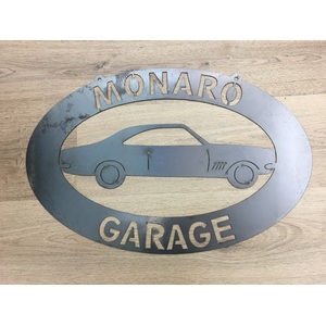 Monaro Garage - 2 Door - Laser Cut Steel Sign - 60 x 40 cm