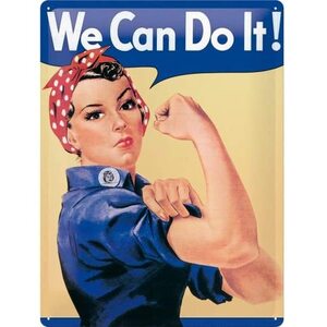 We Can Do It Rosie the Riveter - Large Tin Sign - Nostalgic Art - 30 x 40 cm