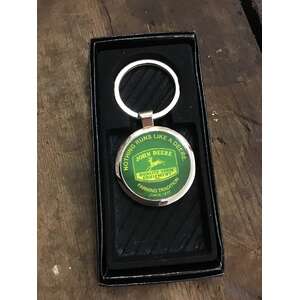 John Deere Farming Tradition Metal Keyring | Retro Keychain