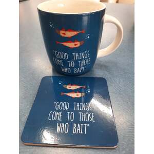 Mug and Coaster Set - Good Things Come to Those Who Bait