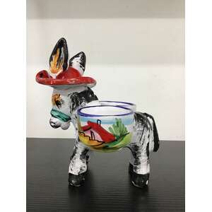 VINTAGE Italian Art Pottery Donkey Figurine 