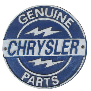 Cast Iron Chrysler Parts Sign - 19.5 cm