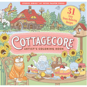 Cottagecore Artists Colouring Book | 31 Designs | Peter Pauper Press
