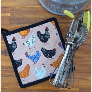 Bright Hens Colourful Chicken Pot Holder 