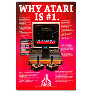 Atari - Vintage Gaming - Retro Tin Sign - 20 x 30 cm