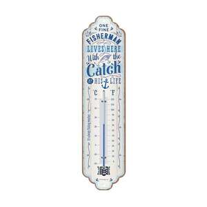 One Fine Fisherman Metal Wall Thermometer | Nostalgic Art | 28 cm
