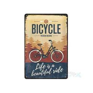 Bicycle Freedom Machine - Tin Sign - Nostalgic Art - 30 x 20 cm