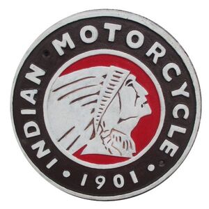 Indian Motorcycles Cast Iron Round Sign