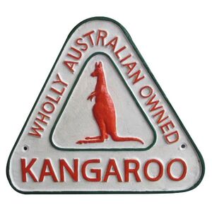 Cast Iron Kangaroo Petrol Sign
