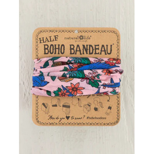 Half Boho Bandeau  - Pink Swallows