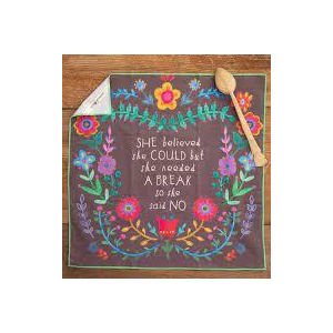 She Believed She Could But Needed A Break - Cotton Tea Towel - Natural Life