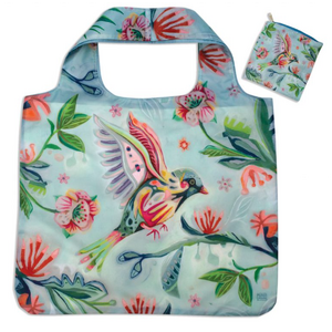 Blue Bird Foldable Tote Bag - Michelle Allen