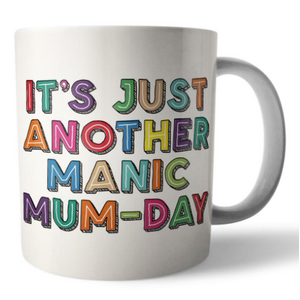 Manic Mum Day Coffee Mug - Vintage Style