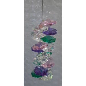Hanging Suncatcher - Beaded Crystal - Pastels