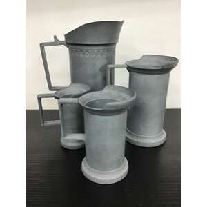 VINTAGE Pewter Measuring Jug Set - Peltrato - 4 Jugs