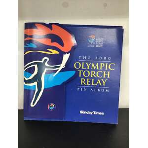 2000 Sydney Olympic Torch Relay Pin Album - 15 Pins - The Sunday Mail