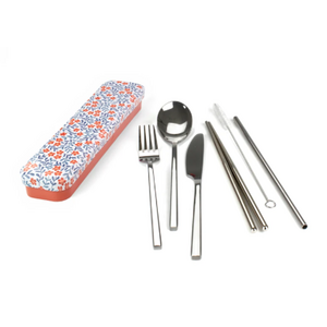 Carry Your Cutlery - Sustainable Cutlery Set - Retro Kitchen Blossom