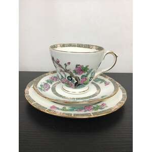 VINTAGE Duchess Indian Tree Tea Cup Trio - Bone China Made in England 