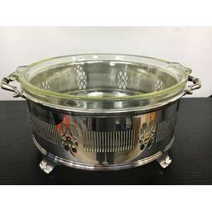 VINTAGE William Suckling & Sons Silver Plate Pyrex Dish Holder 