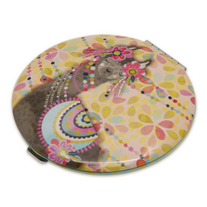 Llama Love Mirror Compact - Tan