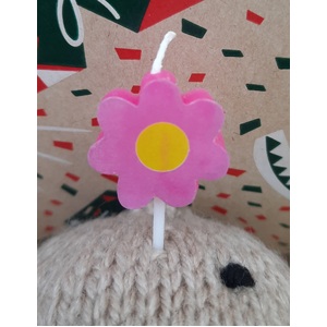 Pink Flower Candle | Singular