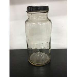 VINTAGE Agee Improved Utility Jar w Black Bakelite Lid - AF 
