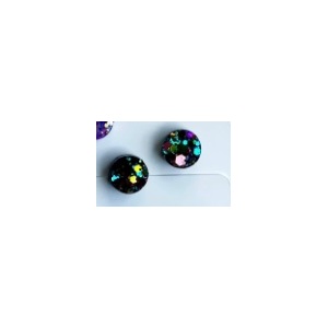 GlitterPOP Stud Earrings | Little Puddles | Single Pair | Black