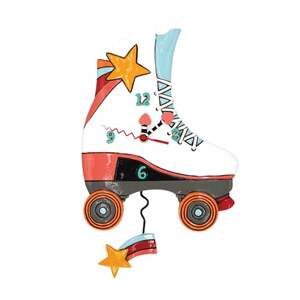 Retro Roller Skate - Pendulum Clock - Michelle Allen Designs
