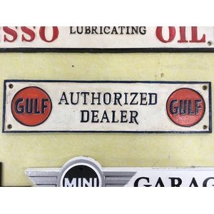 Cast Iron Gulf Authorized Seller Sign