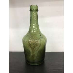 VINTAGE Green Benedictine Bottle w Embossed Horseshoe 