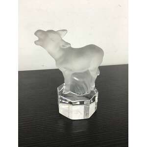 VINTAGE Nachtmann Crystal Donkey Paperweight - Frosted & Clear 