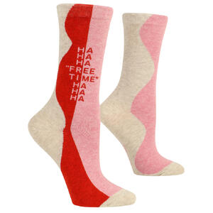 Free Time Ha Ha Ha | Funny Women's Crew Socks