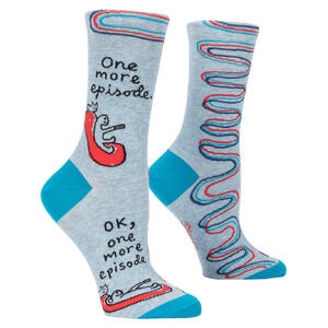 One More Episode, OK One More Episode | Funny Women's Crew Socks