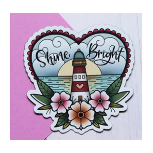 Shine Bright Lighthouse Magnet | Tattoo Design
