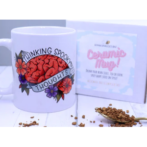 Thinking Spooky Thoughts Mug - Tattoo Design