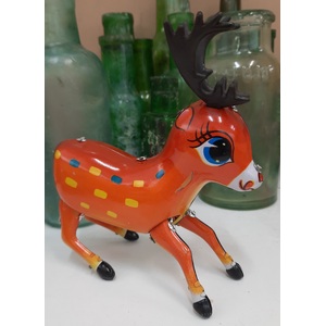 Jumping Bambi Wind Up Tin Toy | Collectable Retro