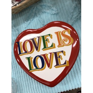 Emma Bridgewater Heart Shaped Biscuit Tin - Love Is Love