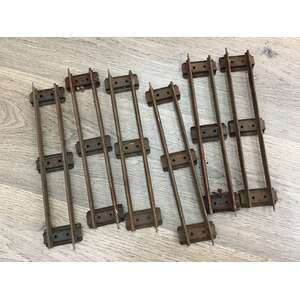 VINTAGE Hornby Meccano O Gauge Train Track x 6 Straight AF