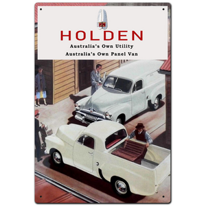 Holden Utility & Panel Van Old Advertisement - Retro Tin Sign - 20 x 30 cm