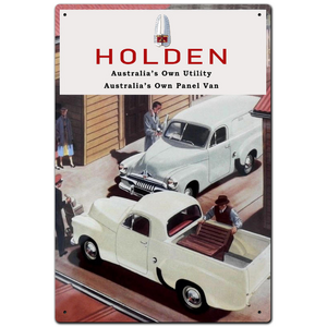 Holden Utility & Panel Van Old Advertisement - Retro Tin Sign