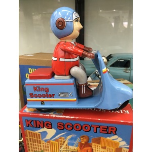 King Scooter Wind Up Tin Toy | Collectable Retro