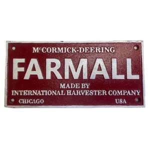 Farmall McCormick-Deering Sign - Cast Iron - Rectangular - 23.5 x 11.5 cm