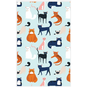 Colourful Cats Cotton Kitchen Tea Towel