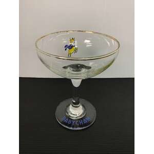 VINTAGE Babycham Champagne Glass w Fawn 