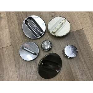 VINTAGE Chrome Fuel Cap x 6 | Mixed Sizes 