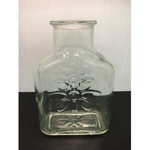 RETRO Glass Jar w Daisy Motif | 21 cm